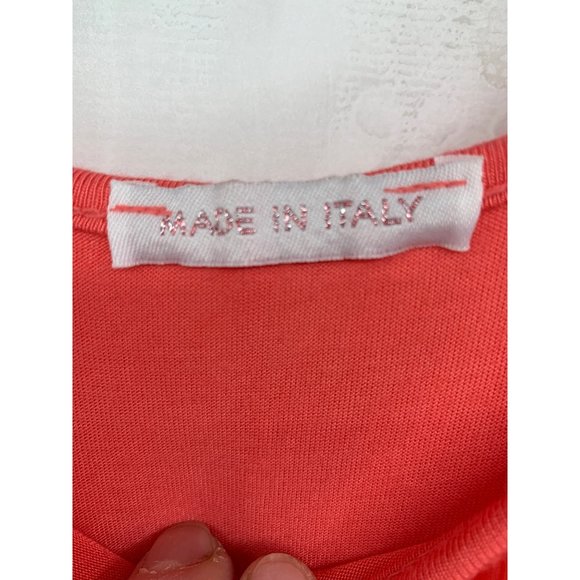 Womans M/ L Salmon Salmon Sheer Layered Tank Top Shirt Short Sleeve Shirt - Picture 2 of 8